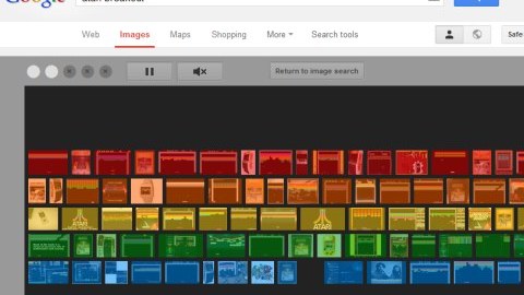 El videojuego "Atari Breakout" corre sobre la plataforma Google images.