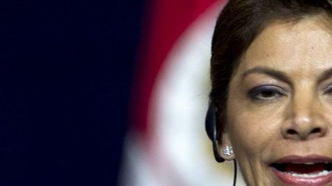 La presidenta de Costa Rica, Laura Chinchilla.