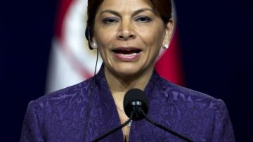 La presidenta de Costa Rica, Laura Chinchilla.