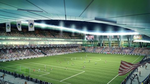 Se hablaba del regreso del Cosmos de NY y hasta proyecto de estadio tenía (en la foto), sin embargo el NYCFC jugará en un nuevo estadio en un sitio por confirmar.
