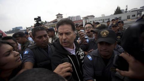 Portillo fue escoltado por miembros de las fuerzas del orden.