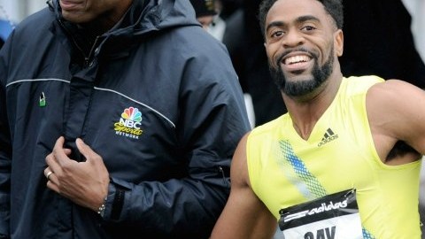 El estadounidense Tyson Gay ganó, exigió el físico y no se lesionó