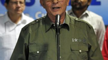 El jefe guerrillero de las FARC    Rodrigo Granda hablaba el  domingo   en La Habana.