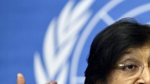La Alta Comisionada de la ONU para los Derechos Humanos, Navi Pillay.