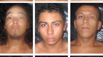 Combo de fotografías cedido por la Procuraduría General de Justicia del Estado de nueve hondureños indocumentados acusados del doble asesinato.
