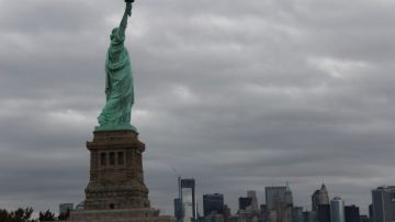 La Estatua de la Libertad resultó dañada tras el paso del huracán Sandy.