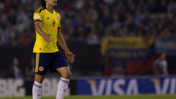 Radamel Falcao, goleador de Colombia, con seis tantos en las eliminatorias a Brasil 2014.