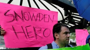 Participantes en la movilización en Union Square.
