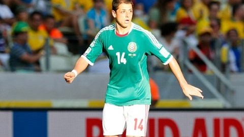 Javier "Chicharito" Hernández, delantero de la selección mexicana, disputó los 90 minutos frente a Brasil