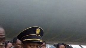 El ataud de Marc Vivien Foe.