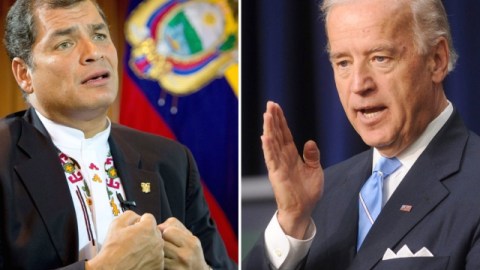 Vicepresidente de EEUU, Joe Biden, pidió a Rafael Correa, presidente de Ecuador, 'no concederle asilo político a Edward Snowden', ayer.