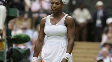 El rostro de Serena Williams lo dice todo, tras perder hoy en Wimbledon.