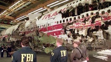 Así quedó el Boeing 747 tras la explosión.