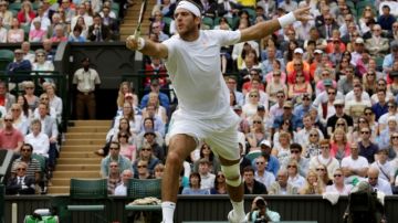 Juan Martín del Potro se plantó en semifinales de Wimbledon tras vencer ayer al español David Ferrer.