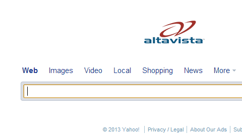 Altavista inició en 1995, tres años antes que Google.