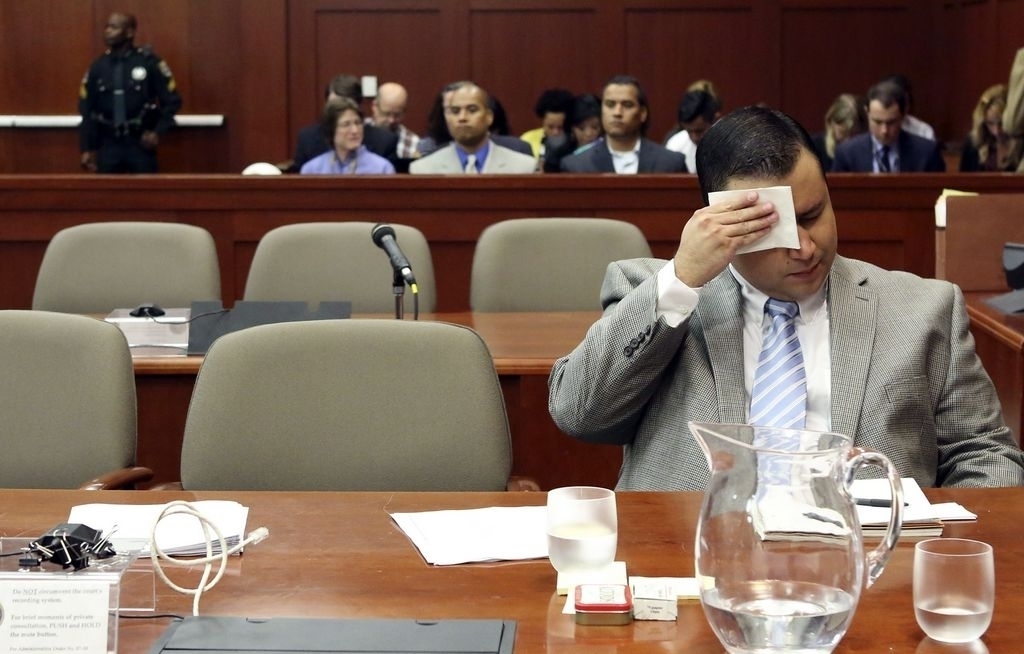 George Zimmerman sudó este jueves durante la última audiencia judicial antes de que el jurado emita su veredicto.