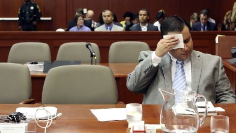 George Zimmerman sudó este jueves durante la última audiencia judicial antes de que el jurado emita su veredicto.