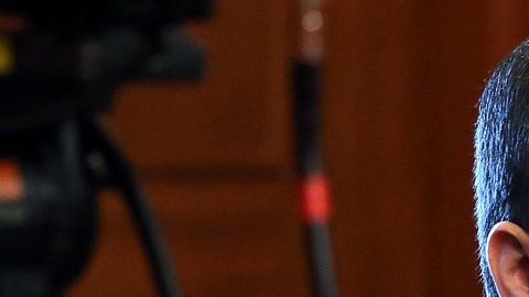 George Zimmerman al llegar este viernes al tribunal.
