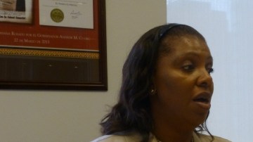 La candidata para Defensora del Pueblo Letitia James visitó las oficinas de EL DIARIO LA PRENSA para hablar de su plataforma política.