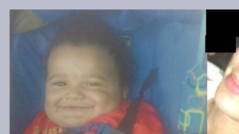 Marina López y su hijo Mario, en la foto compuesta que fue utilizada por las autoridades para buscarlos.