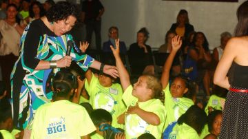 Sotomayor comparte con los participantes de “Dream Big”.