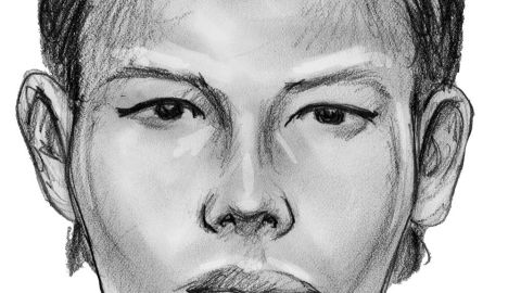 Boceto del sospechoso del crimen.