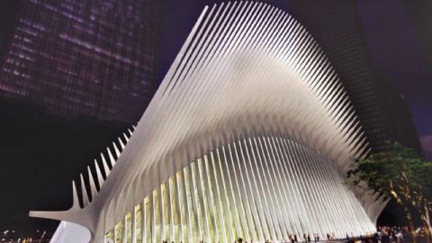 Así lucirá la estación de trenes en el nuevo World Trade Center que diseñó el arquitecto español Santiago Calatrava.