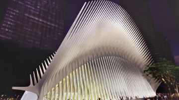 Así lucirá la estación de trenes en el nuevo World Trade Center que diseñó el arquitecto español Santiago Calatrava.