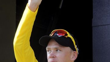 El ciclista británico Christopher Froome con la camiseta amarilla de líder del Tour de Francia.