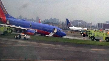Ninguno de los pasajeros sufrió heridas de gravedad en el accidente ocurrido ayer en el aeropuerto de LaGuardia.