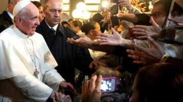 El papa Francisco durante su visita al hospital para adictos a las drogas y al alcohol San Francisco de Asís de la Providencia, en Río de Janeiro.