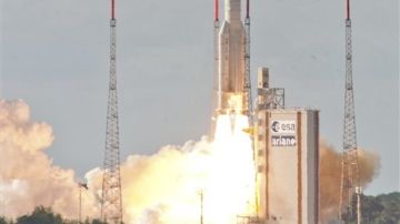 El cohete Ariane V despegó sin incidentes.