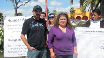 Ex trabajadores de Mi Pueblo en una protesta realizada en 2011.