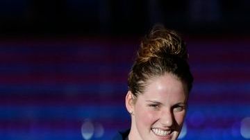 De izquierda a derecha: Missy Franklin, Karlee Bispo, Shannon Vreeland y Katie Ledecky.