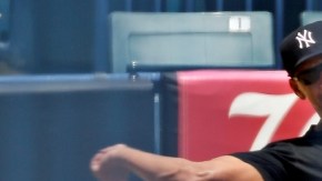 El beisbolista estuvo practicando ayer en Tampa.