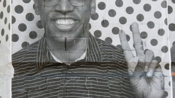 Una foto del alcalde  Kevin Johnson, forma  parte del proyecto de Inside Out.