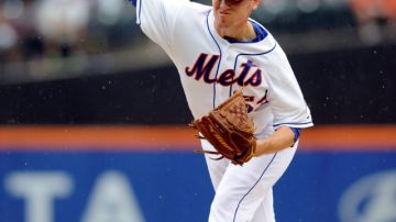 Jerem Hefner, abridor de los Mets de Nueva York en el partido de ayer ante Kansas City, que igualó la serie interliga.