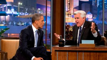 El presidente Barack Obama apareció anoche en el programa "The Tonight Show" del popular presentador Jay Leno.