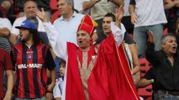 La afición del  San Lorenzo, encabezada por el 'Papa', no pudo celebrar.