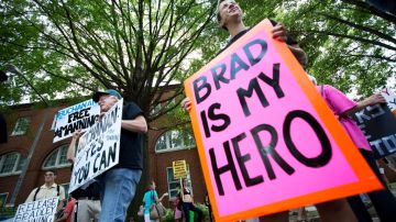 Durante el juicio al exsoldado Bradley Manning ciudadanos le han expresado su solidaridad.