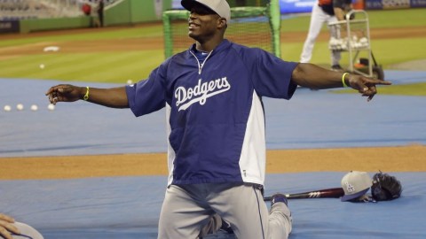 Puig fue el primero en llegar a las prácticas en Miami.