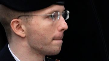 Bradley Manning minutos antes de su sentenecia en la corte de Fort Meade.