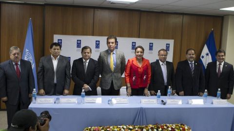 Los ocho candidatos a la presidencia de Honduras.