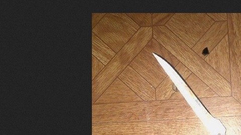 El cuchillo que usaba el atacante fue recuperado por la Policía