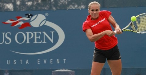 La boricua Mónica Puig entrenó en el Centro Nacional de Tenis previo a su participación en el Abierto de Estados Unidos.