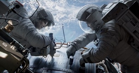 Sandra Bullock y George Clooney en 'Gravity', de Alfonso Cuarón.