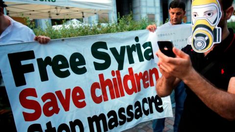 En varias partes del mundo se multiplican las protestas en contra del régimen sirio de Bashar al-Assad.