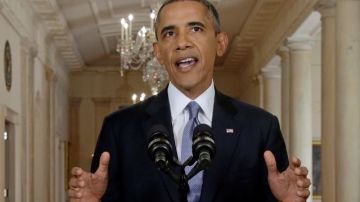 Obama pidió en su discurso a las Fuerzas Armadas mantener la "presión" contra Siria.