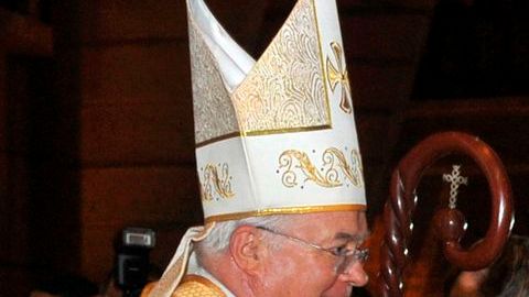 El destituido nuncio apostólico, Józef Wesolowski, en una foto del pasado marzo durante una misa en Santo Domingo.