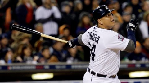 Miguel Cabrera es antesalista de los Tigres de Detroit.